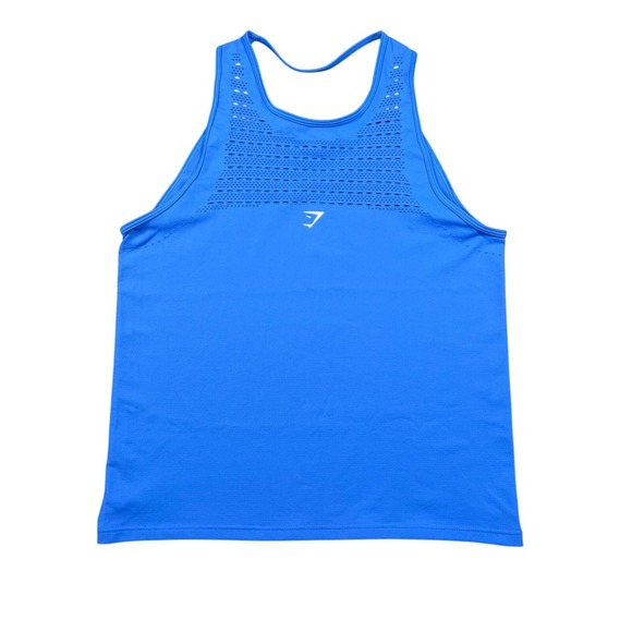 Gymshark Women's Energy Seamless Loose Tank, Royal Blue, Size Medium - Picture 1 of 4
